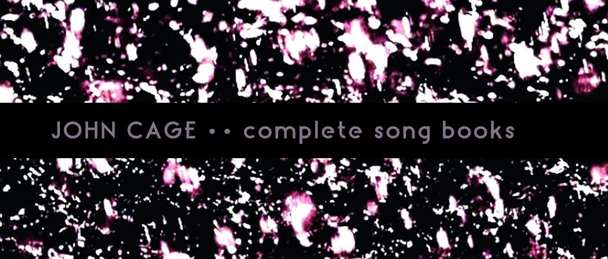 john cage, complete song books (cover)